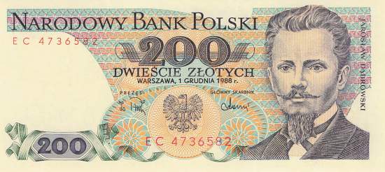 200 Zloty Polen p144c 1988